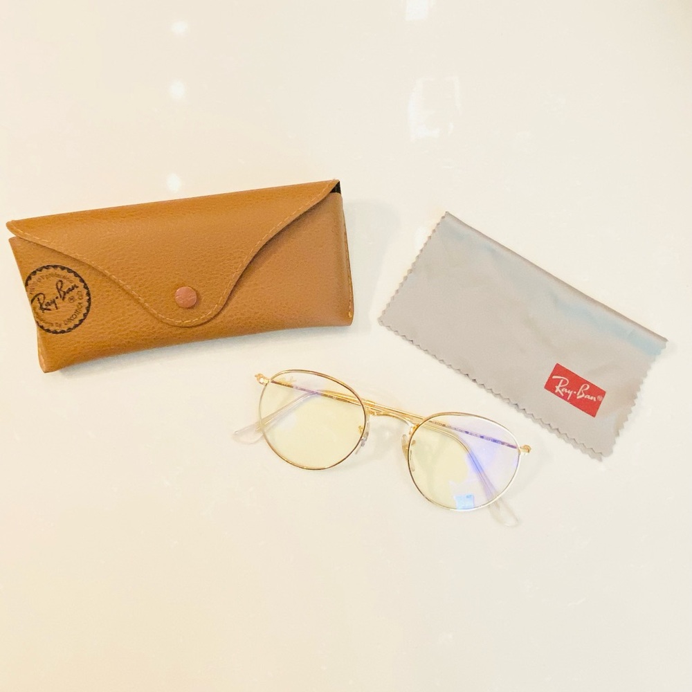 Ray Ban ROUND BLUE-LIGHT CLEAR EVOLVE (Transitions to grey lens in sunlight) 🌞